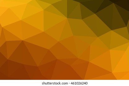 Dark orange polygonal illustration, which consist of triangles. Triangular design for your business. Geometric background in Origami style with gradient.