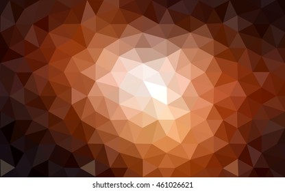 Dark orange polygonal illustration, which consist of triangles. Geometric background in Origami style with gradient. Triangular design for your business.