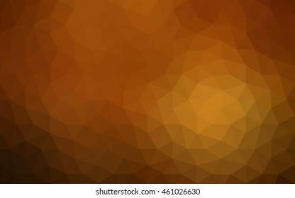 Dark orange polygonal illustration, which consist of triangles. Geometric background in Origami style with gradient. Triangular design for your business.
