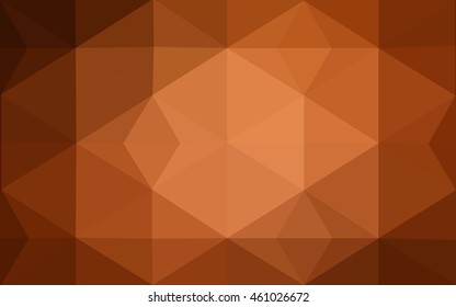 Dark orange polygonal illustration, which consist of triangles. Geometric background in Origami style with gradient. Triangular design for your business.