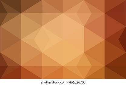 Dark orange polygonal illustration, which consist of triangles. Geometric background in Origami style with gradient. Triangular design for your business.
