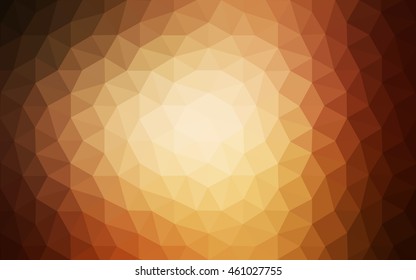 Dark orange polygonal illustration, which consist of triangles. Geometric background in Origami style with gradient. Triangular design for your business.