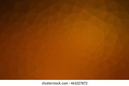 Dark orange polygonal illustration, which consist of triangles. Geometric background in Origami style with gradient. Triangular design for your business.