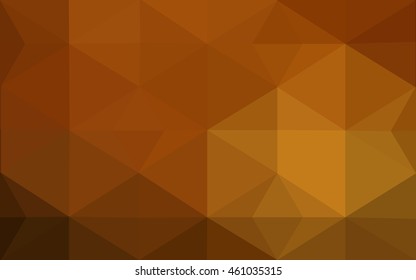 Dark orange polygonal illustration, which consist of triangles. Geometric background in Origami style with gradient. Triangular design for your business.