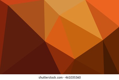 Dark orange polygonal illustration, which consist of triangles. Geometric background in Origami style with gradient. Triangular design for your business.