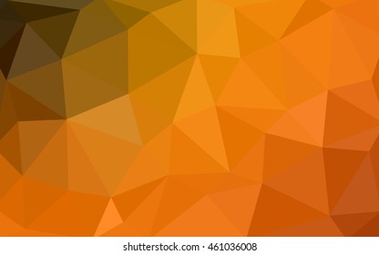 Dark orange polygonal illustration, which consist of triangles. Triangular design for your business. Geometric background in Origami style with gradient.