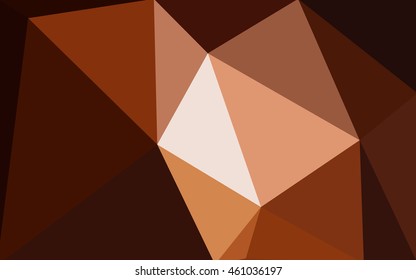 Dark orange polygonal illustration, which consist of triangles. Geometric background in Origami style with gradient. Triangular design for your business.