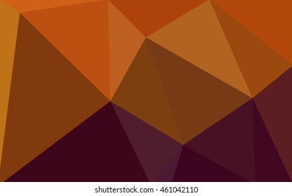 Dark orange polygonal illustration, which consist of triangles. Geometric background in Origami style with gradient. Triangular design for your business.