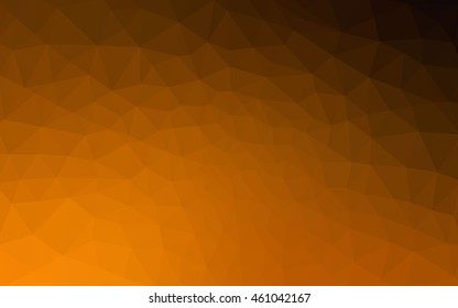 Dark orange polygonal illustration, which consist of triangles. Geometric background in Origami style with gradient. Triangular design for your business.