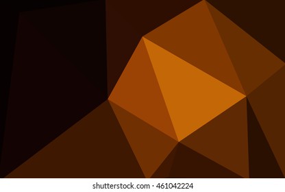 Dark orange polygonal illustration, which consist of triangles. Geometric background in Origami style with gradient. Triangular design for your business.