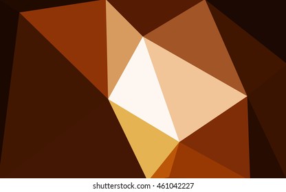 Dark orange polygonal illustration, which consist of triangles. Geometric background in Origami style with gradient. Triangular design for your business.