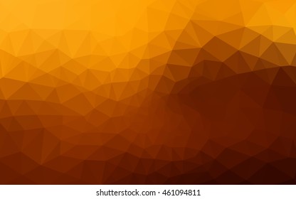 Dark orange polygonal illustration, which consist of triangles. Geometric background in Origami style with gradient. Triangular design for your business.