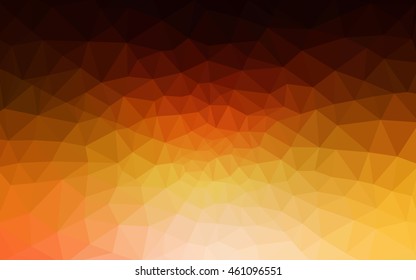 Dark orange polygonal illustration, which consist of triangles. Geometric background in Origami style with gradient. Triangular design for your business.