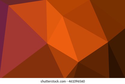 Dark orange polygonal illustration, which consist of triangles. Geometric background in Origami style with gradient. Triangular design for your business.