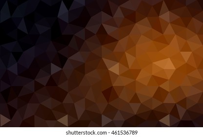 Dark orange polygonal illustration, which consist of triangles. Geometric background in Origami style with gradient. Triangular design for your business.