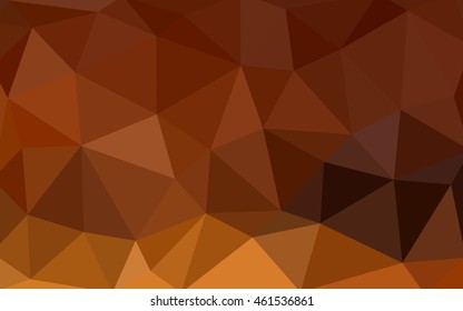 Dark orange polygonal illustration, which consist of triangles. Triangular design for your business. Geometric background in Origami style with gradient.