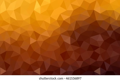 Dark orange polygonal illustration, which consist of triangles. Geometric background in Origami style with gradient. Triangular design for your business.