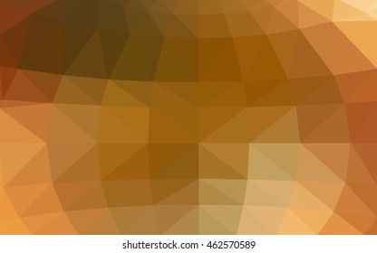Dark orange polygonal illustration, which consist of triangles. Triangular design for your business. Geometric background in Origami style with gradient.