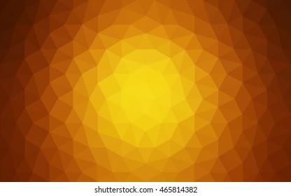 Dark orange polygonal illustration, which consist of triangles. Geometric background in Origami style with gradient. Triangular design for your business.