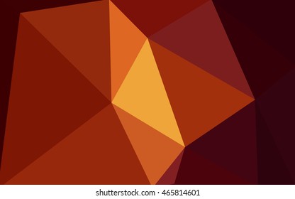 Dark orange polygonal illustration, which consist of triangles. Geometric background in Origami style with gradient. Triangular design for your business.