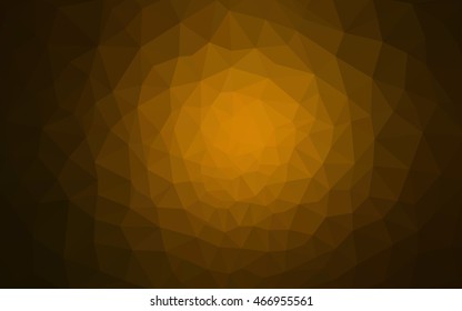 Dark orange polygonal illustration, which consist of triangles. Geometric background in Origami style with gradient. Triangular design for your business.