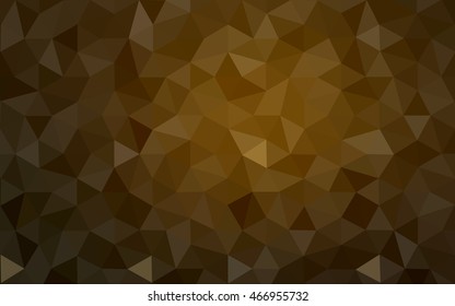 Dark orange polygonal illustration, which consist of triangles. Geometric background in Origami style with gradient. Triangular design for your business.