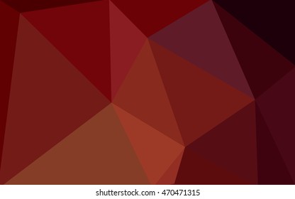 Dark orange polygonal illustration, which consist of triangles. Geometric background in Origami style with gradient. Triangular design for your business.