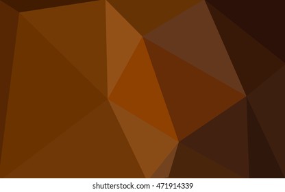 Dark orange polygonal illustration, which consist of triangles. Geometric background in Origami style with gradient. Triangular design for your business.