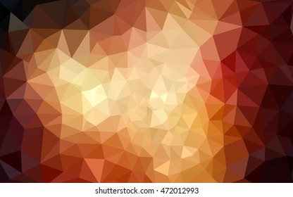 Dark orange polygonal illustration, which consist of triangles. Geometric background in Origami style with gradient. Triangular design for your business.