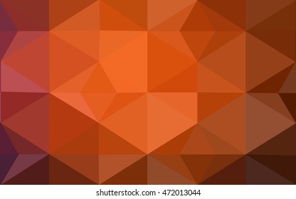 Dark orange polygonal illustration, which consist of triangles. Geometric background in Origami style with gradient. Triangular design for your business.