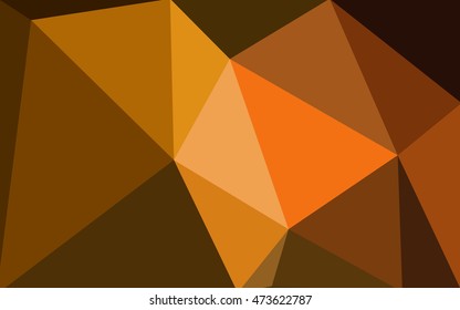 Dark orange polygonal illustration, which consist of triangles. Geometric background in Origami style with gradient. Triangular design for your business.