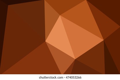 Dark orange polygonal illustration, which consist of triangles. Geometric background in Origami style with gradient. Triangular design for your business.