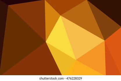 Dark orange polygonal illustration, which consist of triangles. Geometric background in Origami style with gradient. Triangular design for your business.