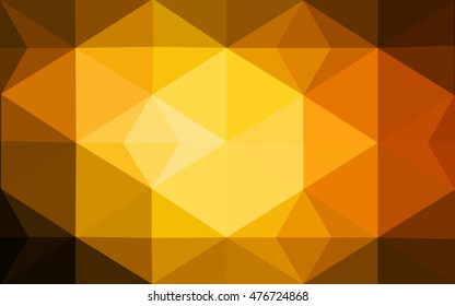 Dark orange polygonal illustration, which consist of triangles. Geometric background in Origami style with gradient. Triangular design for your business.