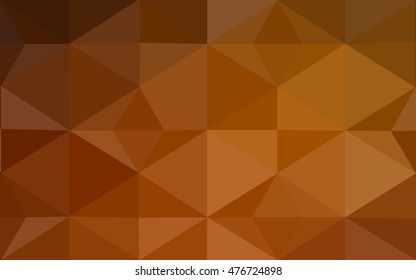Dark orange polygonal illustration, which consist of triangles. Geometric background in Origami style with gradient. Triangular design for your business.