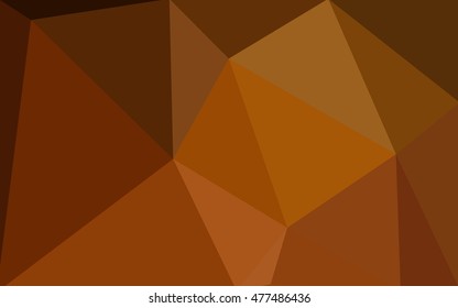 Dark orange polygonal illustration, which consist of triangles. Geometric background in Origami style with gradient. Triangular design for your business.