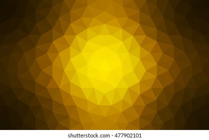 Dark orange polygonal illustration, which consist of triangles. Geometric background in Origami style with gradient. Triangular design for your business.