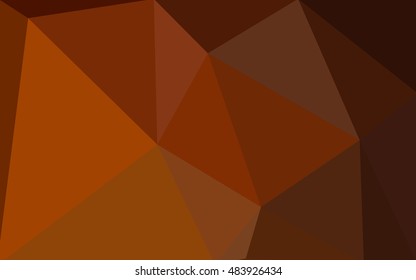 Dark orange polygonal illustration, which consist of triangles. Geometric background in Origami style with gradient. Triangular design for your business.