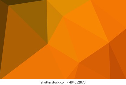 Dark orange polygonal illustration, which consist of triangles. Geometric background in Origami style with gradient. Triangular design for your business.
