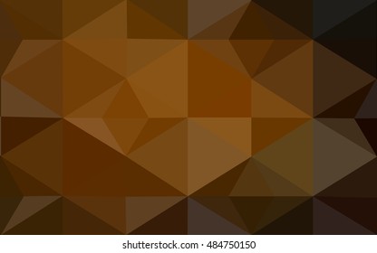 Dark orange polygonal illustration, which consist of triangles. Geometric background in Origami style with gradient. Triangular design for your business.
