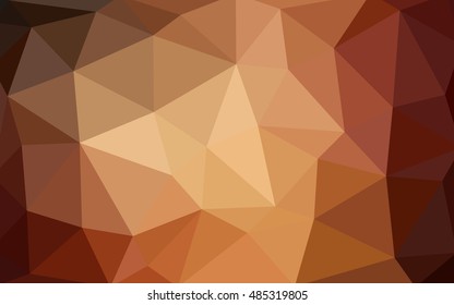Dark orange polygonal illustration, which consist of triangles. Triangular design for your business. Geometric background in Origami style with gradient.