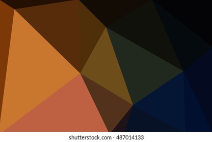 Dark orange polygonal illustration, which consist of triangles. Geometric background in Origami style with gradient. Triangular design for your business.