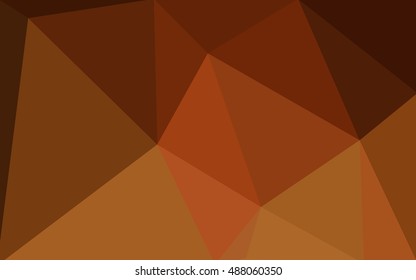 Dark orange polygonal illustration, which consist of triangles. Geometric background in Origami style with gradient. Triangular design for your business.