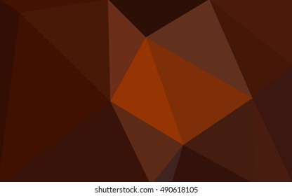 Dark orange polygonal illustration, which consist of triangles. Geometric background in Origami style with gradient. Triangular design for your business.
