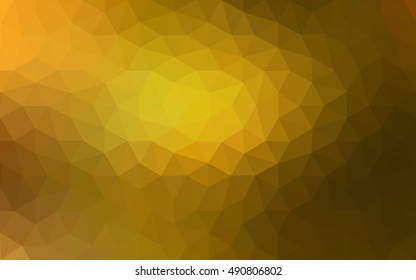 Dark orange polygonal illustration, which consist of triangles. Geometric background in Origami style with gradient. Triangular design for your business.