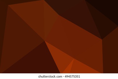 Dark orange polygonal illustration, which consist of triangles. Geometric background in Origami style with gradient. Triangular design for your business.