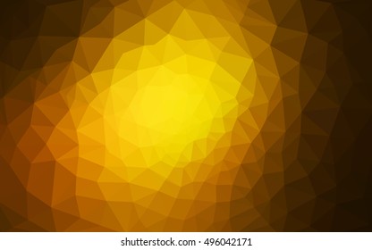 Dark orange polygonal illustration, which consist of triangles. Geometric background in Origami style with gradient. Triangular design for your business.