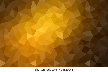 Dark orange polygonal illustration, which consist of triangles. Geometric background in Origami style with gradient. Triangular design for your business.