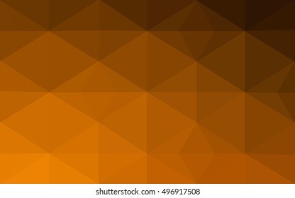 Dark orange polygonal illustration, which consist of triangles. Geometric background in Origami style with gradient. Triangular design for your business.