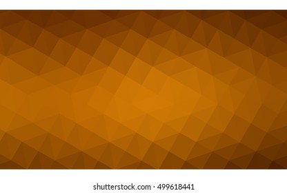 Dark orange polygonal illustration, which consist of triangles. Geometric background in Origami style with gradient. Triangular design for your business.